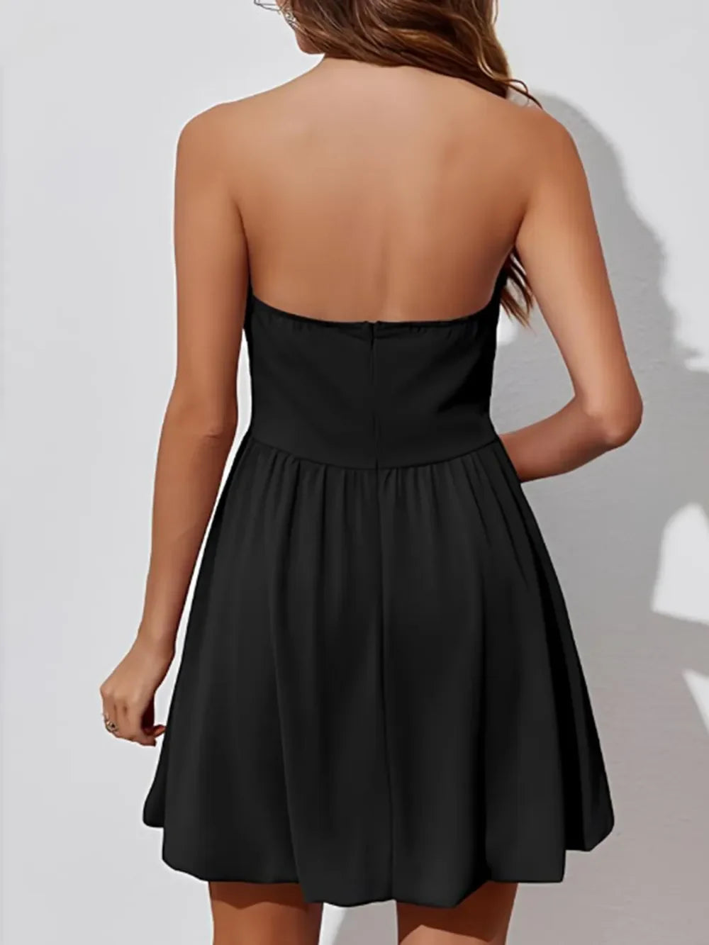 Hazel Blues® | Ruched Tube Mini Dress