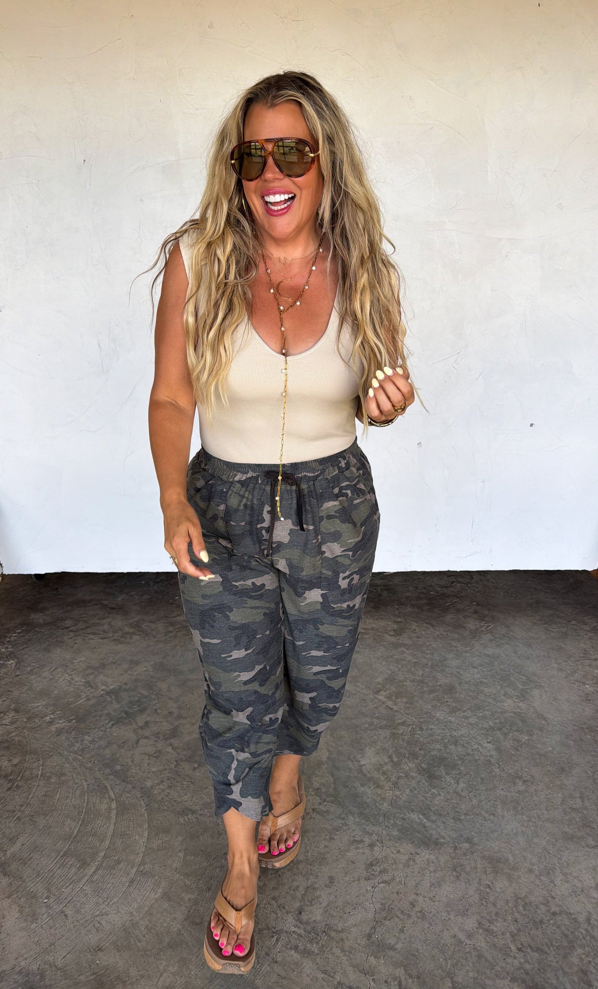 Hazel Blues® | KEATON TERRY CAMO PANTS