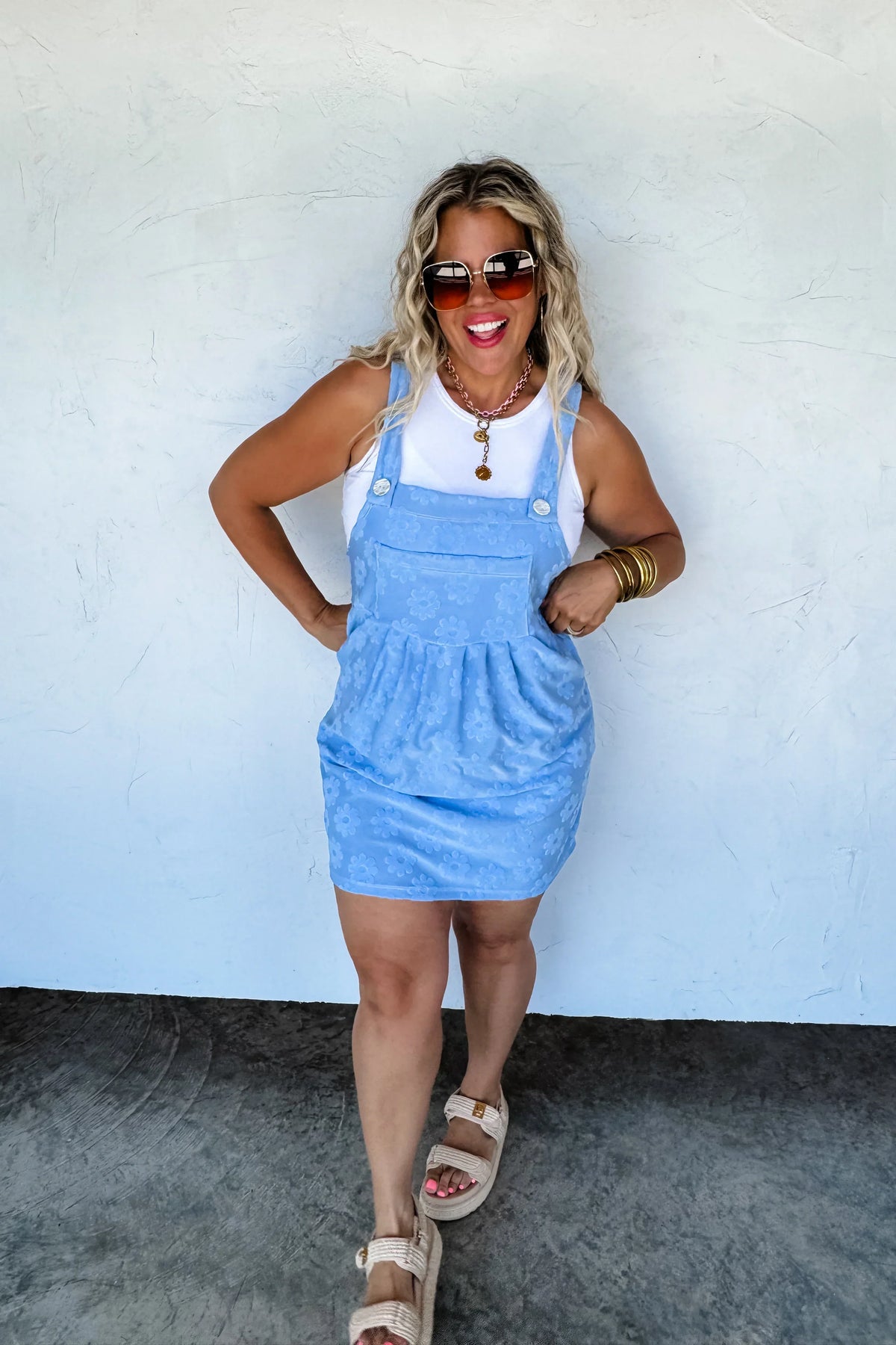 Hazel Blues® | Sunshine & Daisies Overall Dress