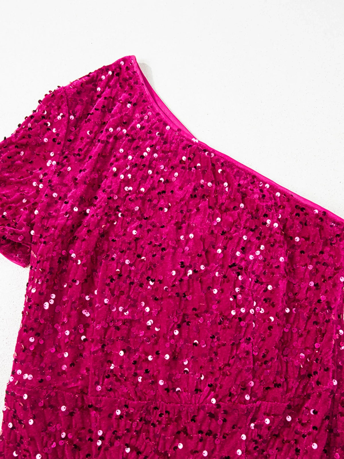 Hazel Blues® | Sequin One-Shoulder Dress with High Slit