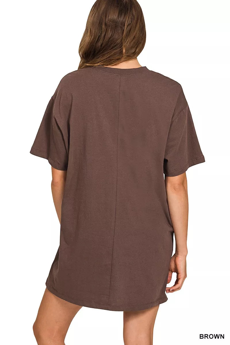 Hazel Blues® | Zenana Short Sleeve Mini Tee Dress
