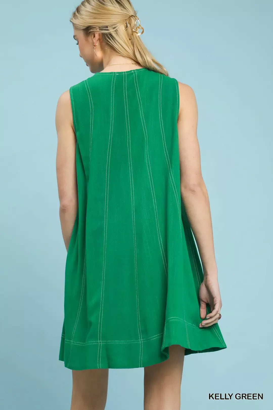 Hazel Blues® | Umgee Linen Sleeveless Swing Dress