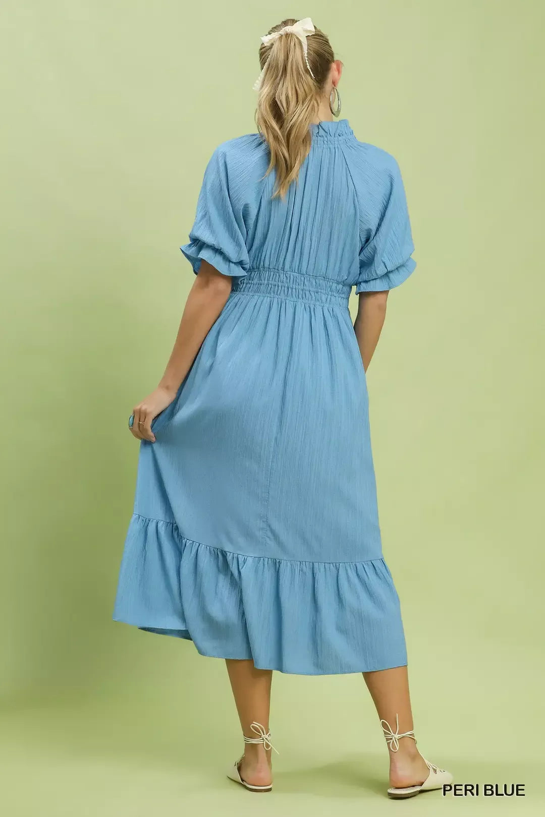Hazel Blues® | Umgee Ruffle V-Neck Midi Dress