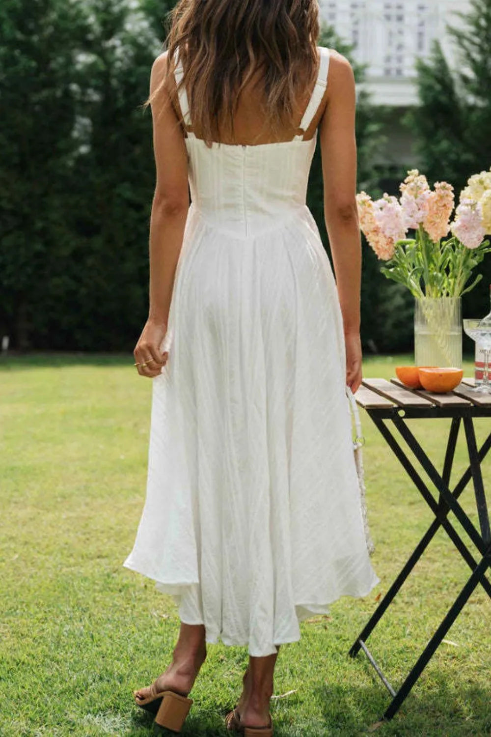 Hazel Blues® | Square Neck Midi Cami Dress