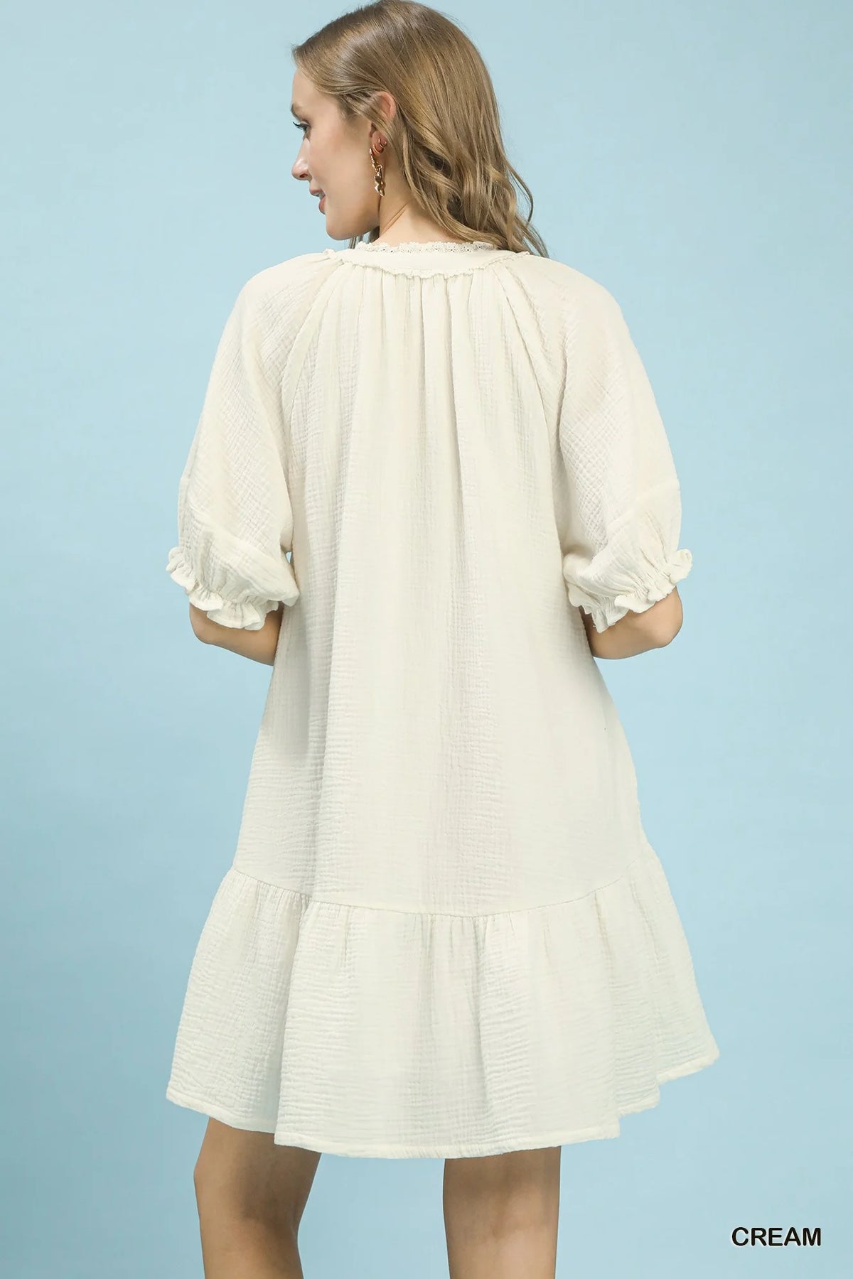 Hazel Blues® | Umgee Cotton Gauze Mini Dress
