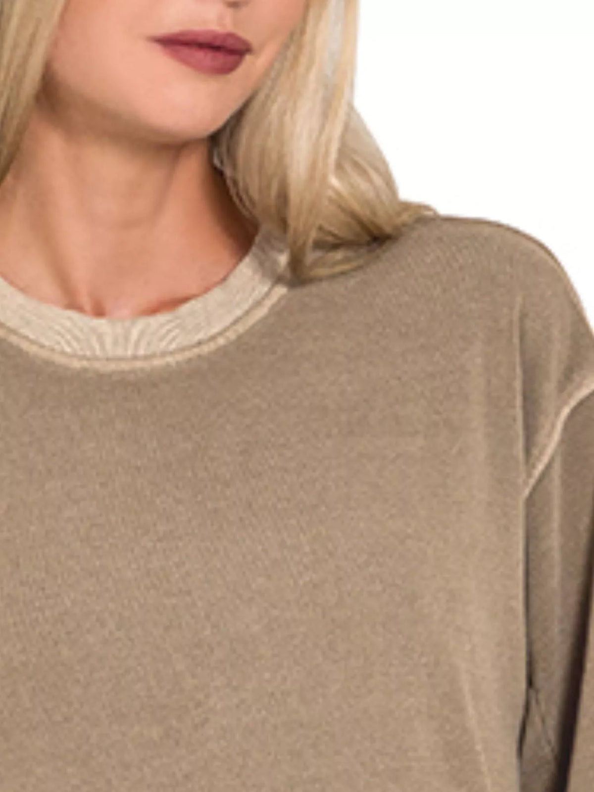 Hazel Blues® | Zenana Soft Fleece Pigment Dye Sweatshirts Dress