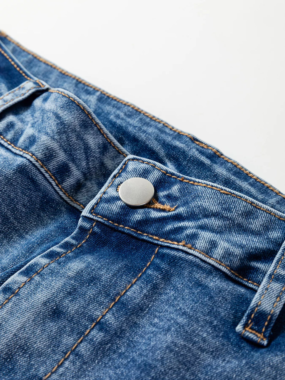 Hazel Blues® | Seam Detail Loose Fit Cropped Jeans