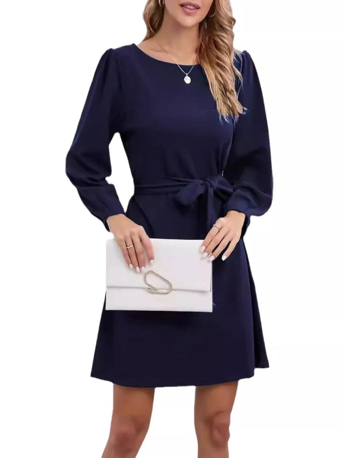Hazel Blues® | Tie-Waist Mini Dress