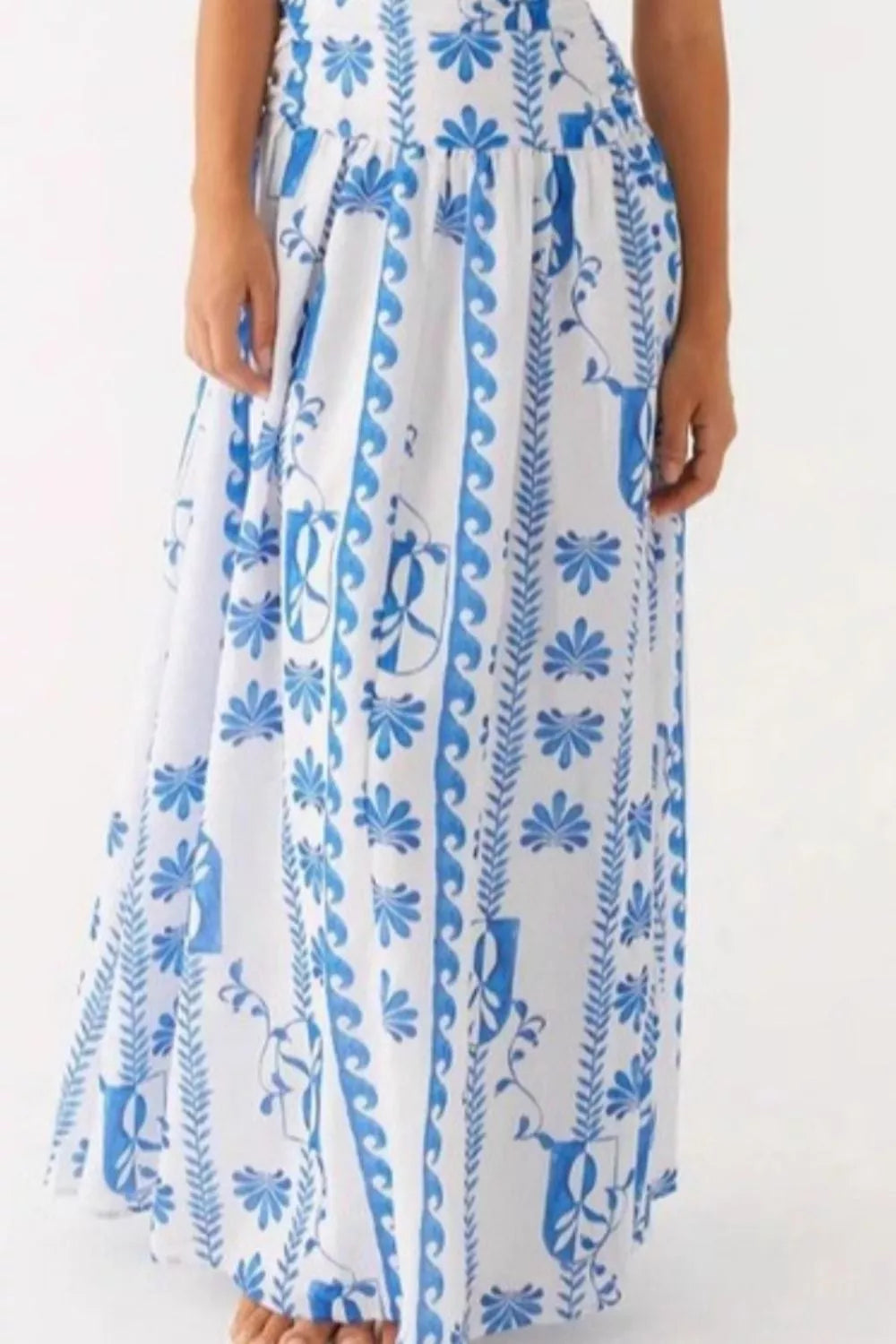 Hazel Blues® | Strapless Ruched Maxi Dress