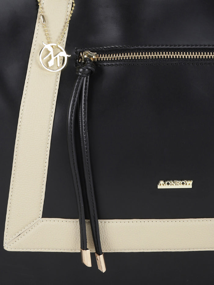 Dua Black Laptop Bag With Pouch Bag