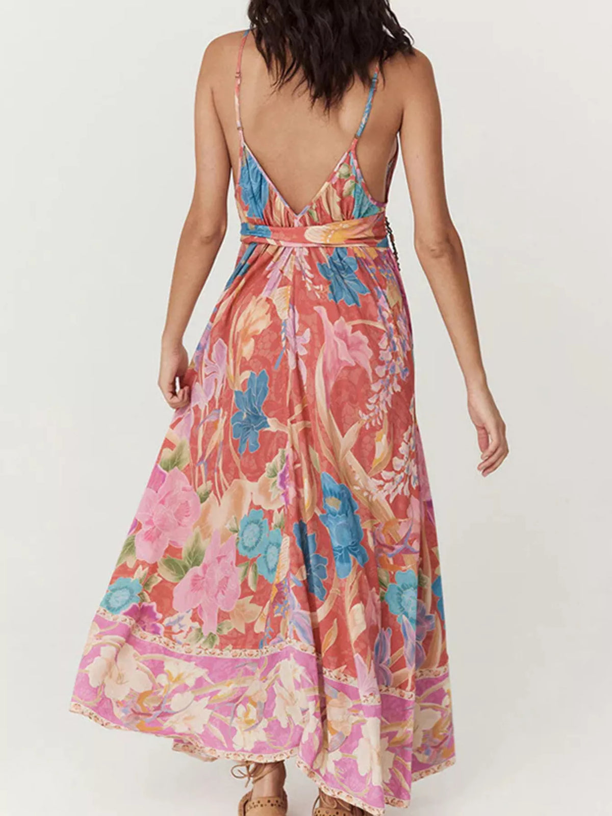 Hazel Blues® | Floral Print Spaghetti Strap Maxi Dress