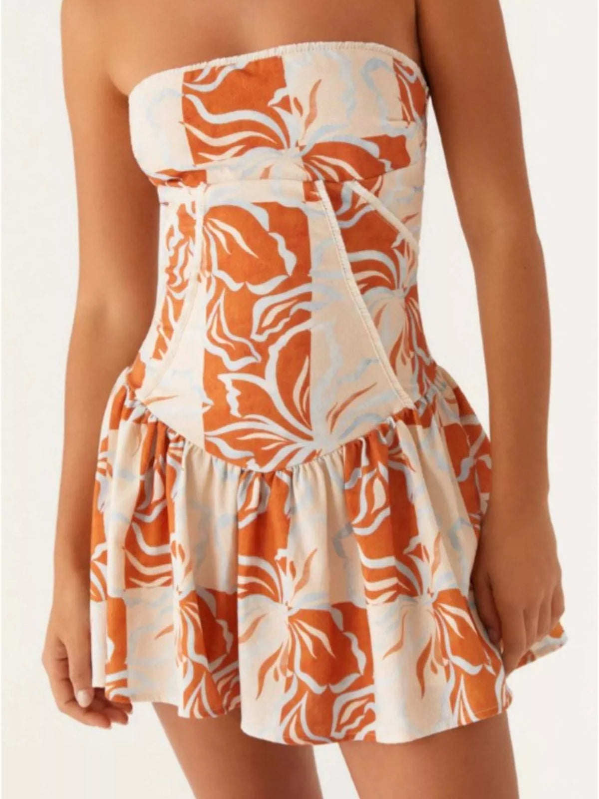 Hazel Blues® | Lace Up Back Tube Dress