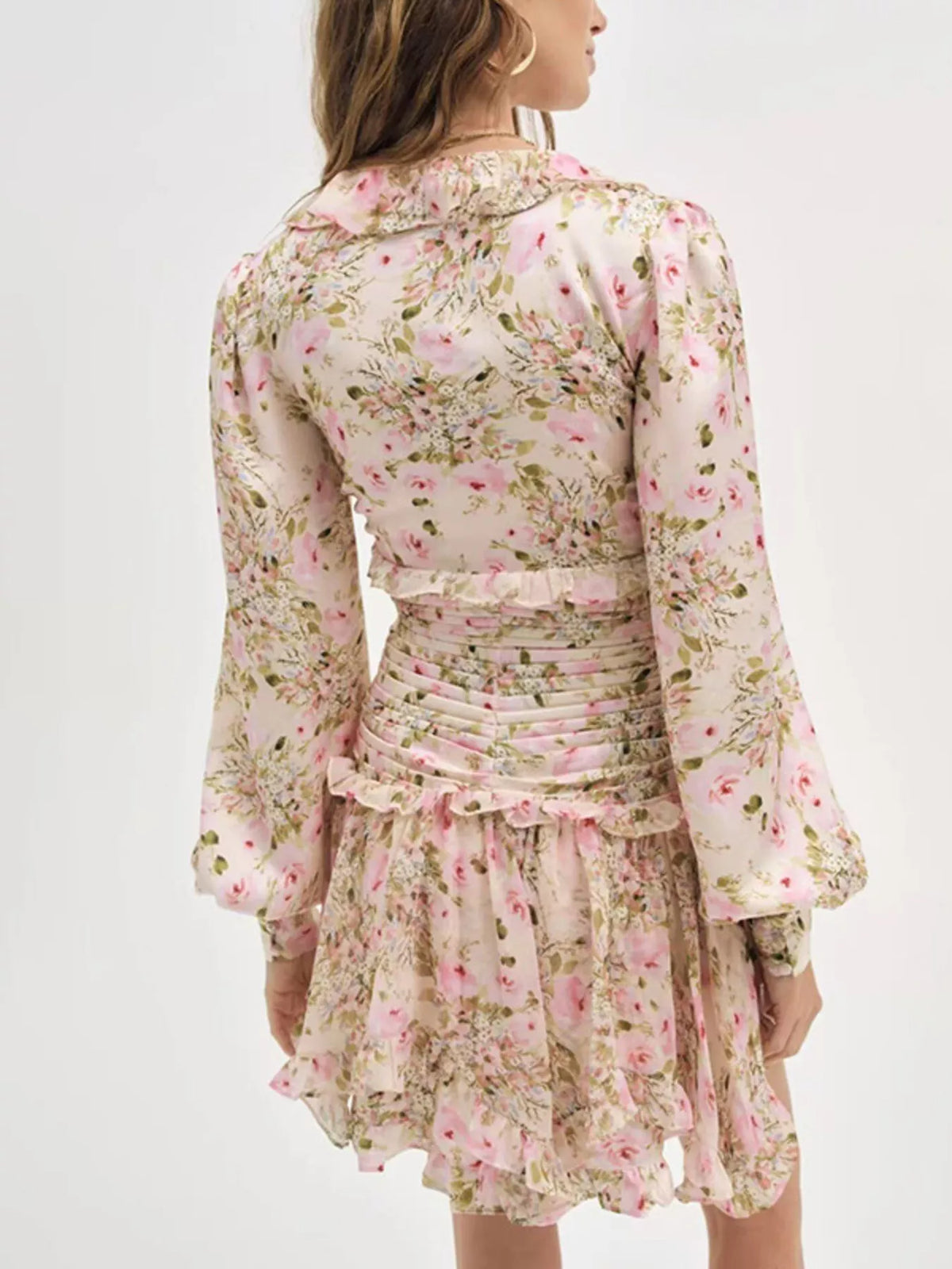 Hazel Blues® | Floral Print Ruffle Mini Dress