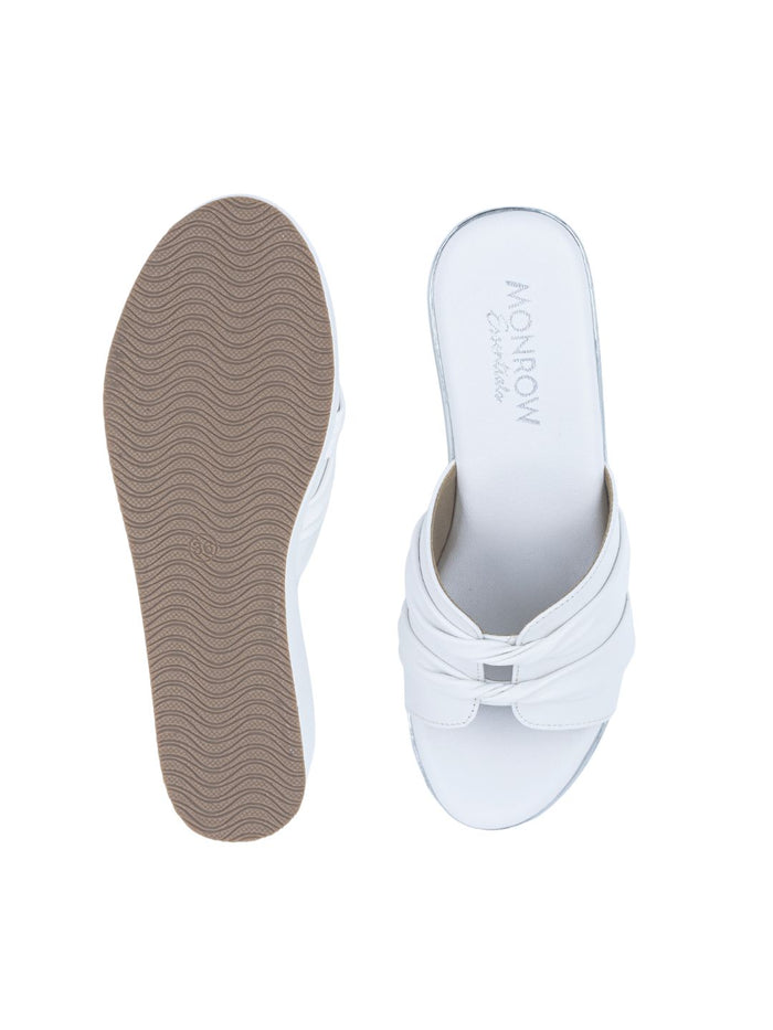 Olira White Wedge Heels