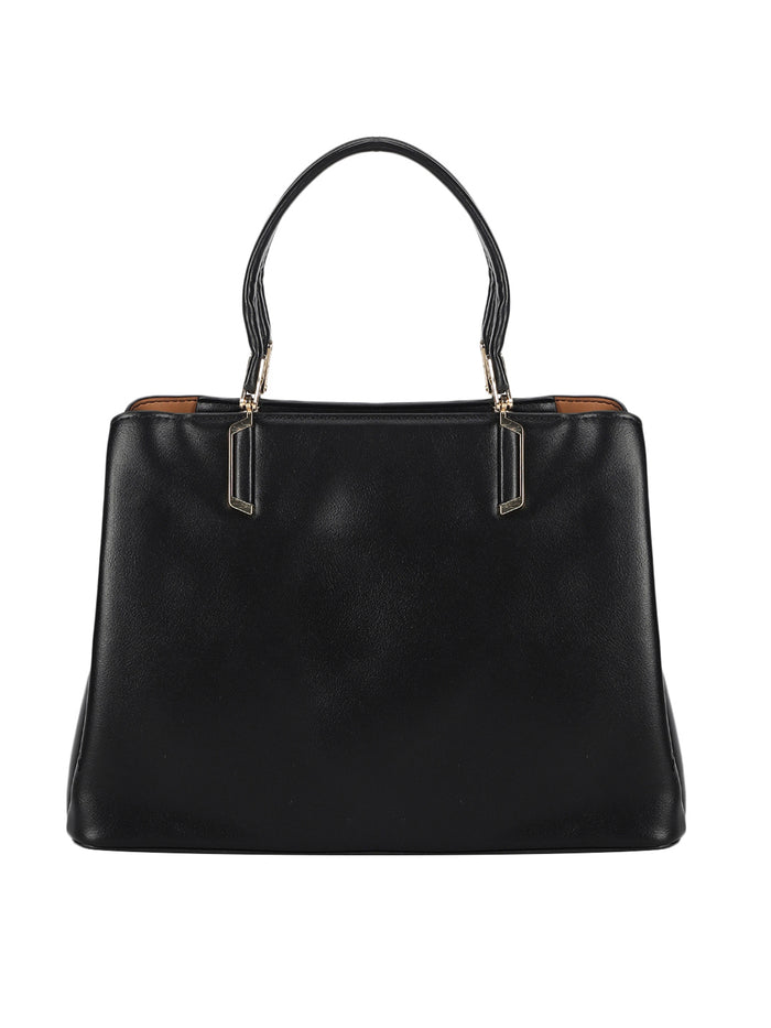Rosy Black Satchel Bag