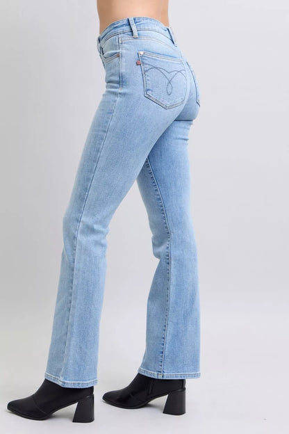 Hazel Blues® |  Judy Blue Mid Rise Thermal Bootcut Jeans
