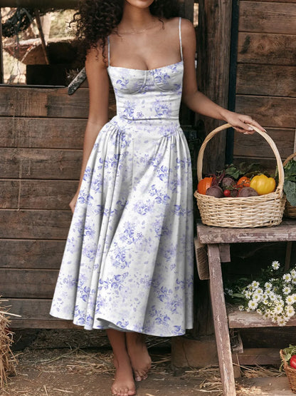 Hazel Blues® |  Ruched Sweetheart Neck Cami Dress