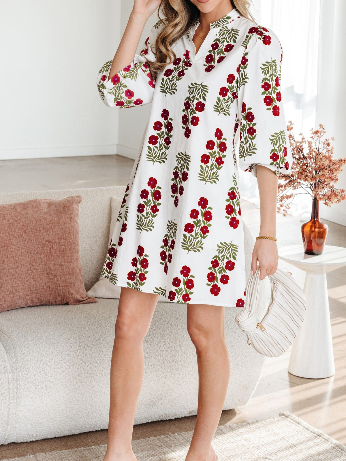 Hazel Blues® |  Floral Print Casual Mini Dress