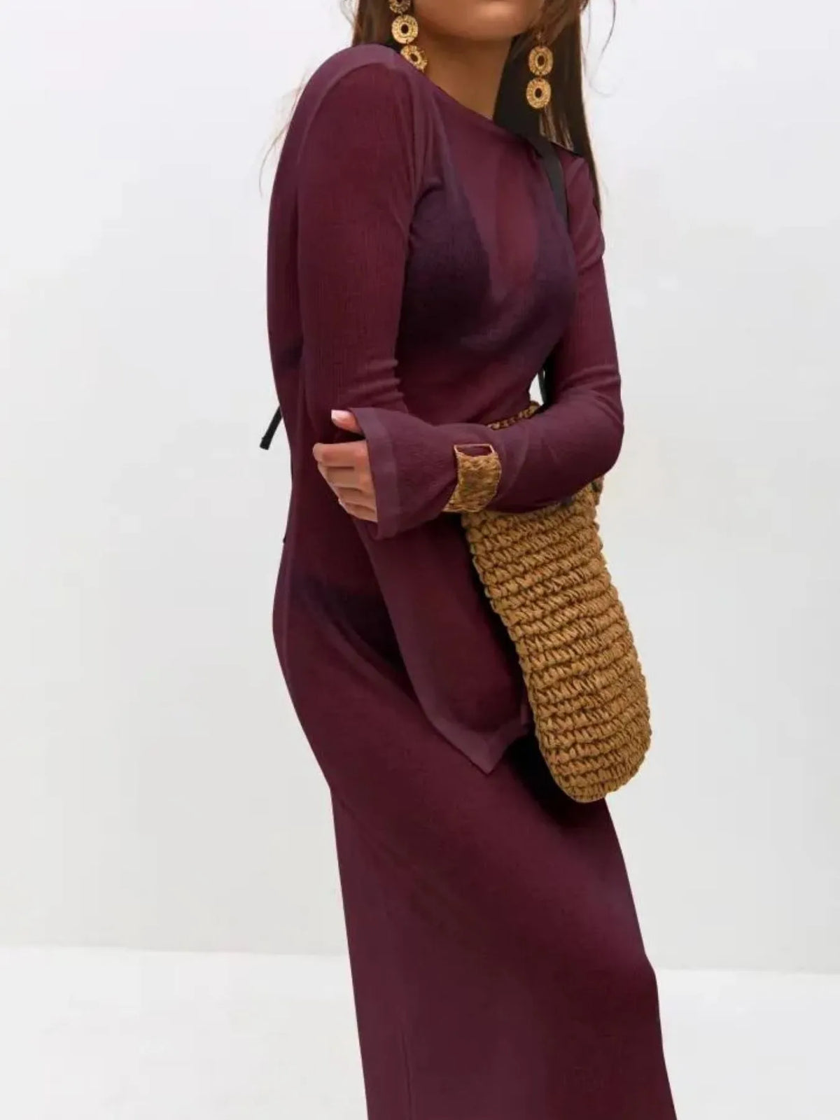 Hazel Blues® | Backless Long Sleeve Maxi Cover-Up