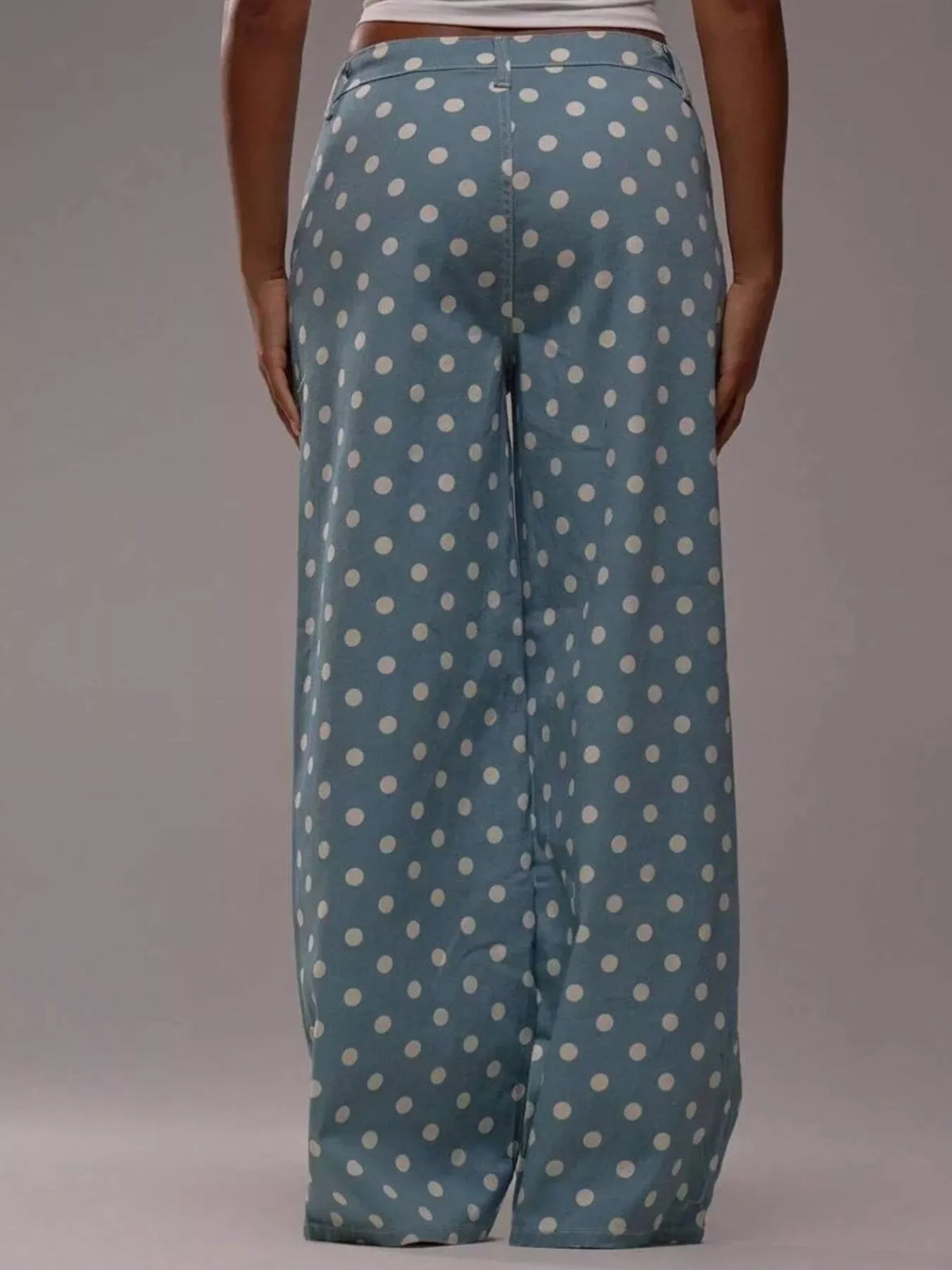 Hazel Blues® |  Polka Dot Wide Leg Jeans