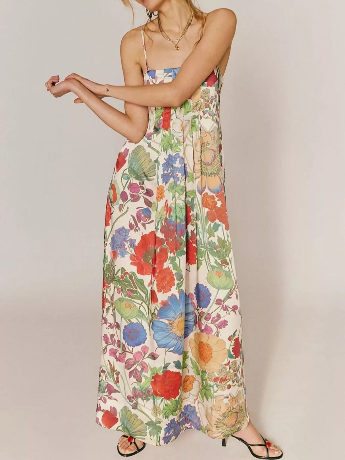 Hazel Blues® |  Floral Print Sleeveless Maxi Dress