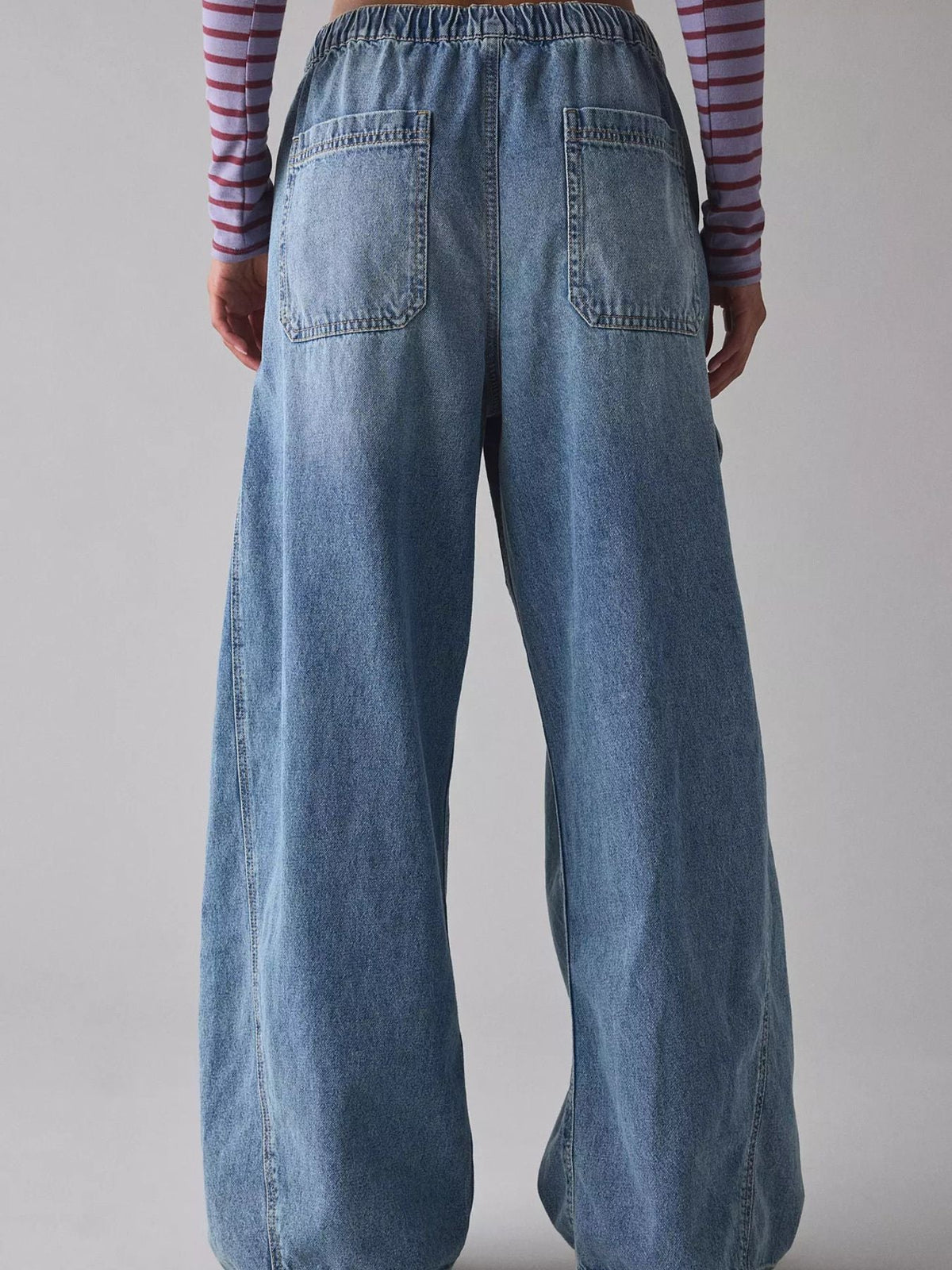 Hazel Blues® |  Drawstring Waist Cargo Jeans