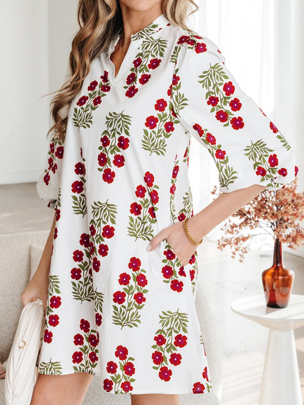 Hazel Blues® |  Floral Print Casual Mini Dress