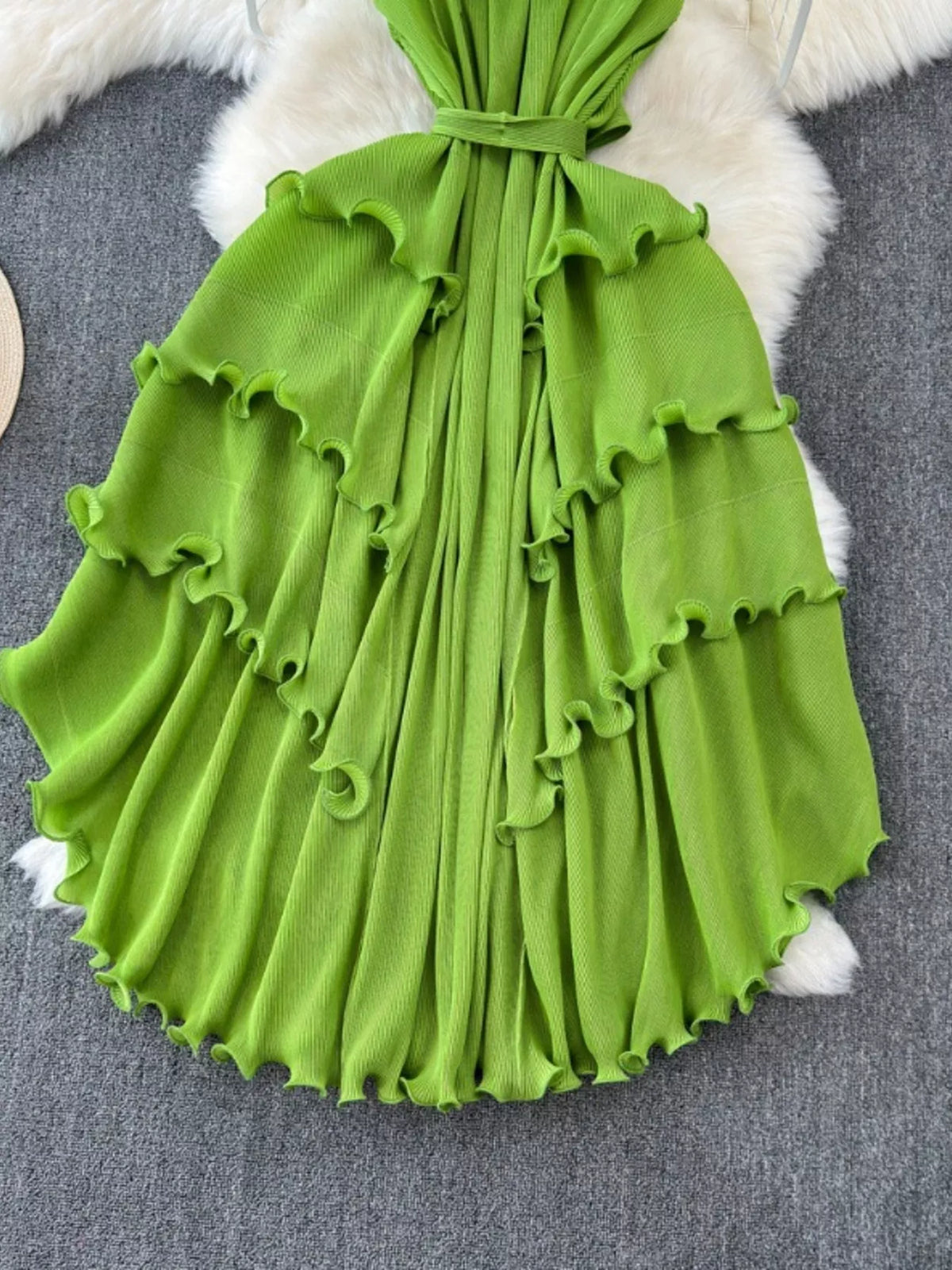 Hazel Blues® |  Ruffled Tiered Sleeveless Midi Dress
