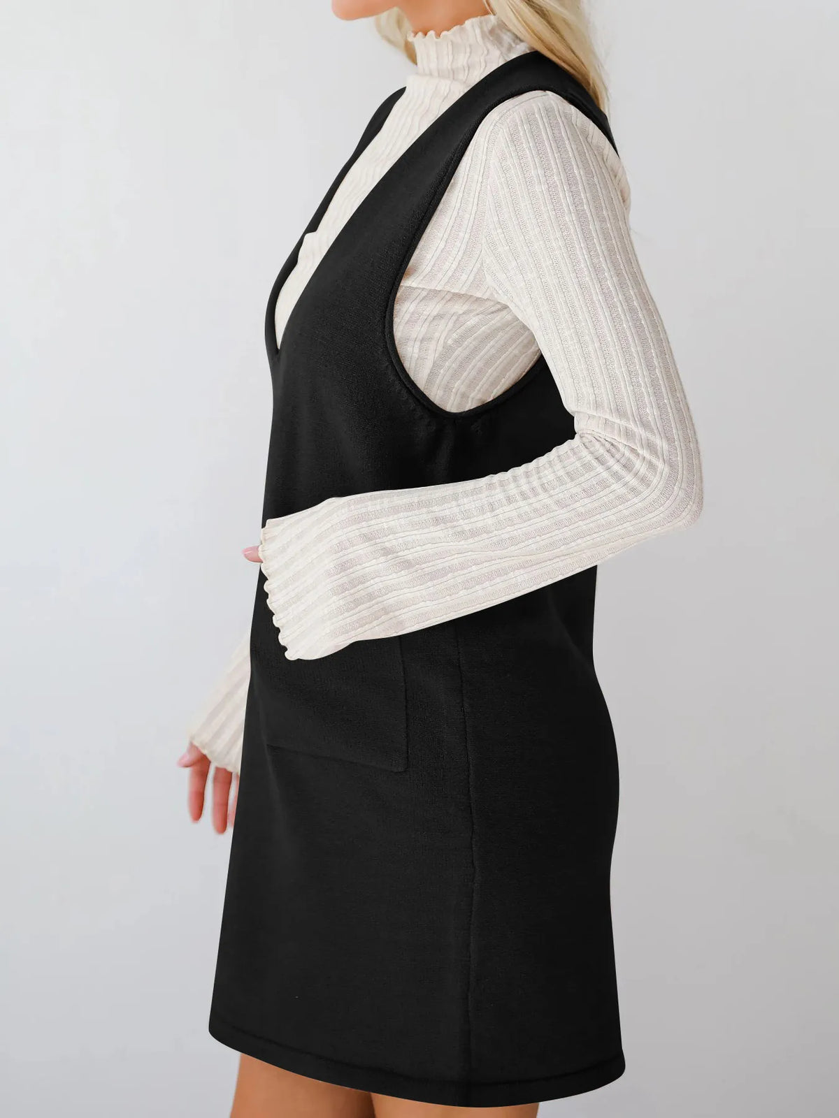 Hazel Blues® |  Sleeveless Knit Dress with Pockets
