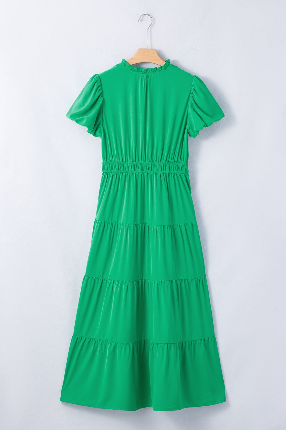 Hazel Blues® |  Elegant Ruffled Tiered Puff Sleeve Maxi Dress