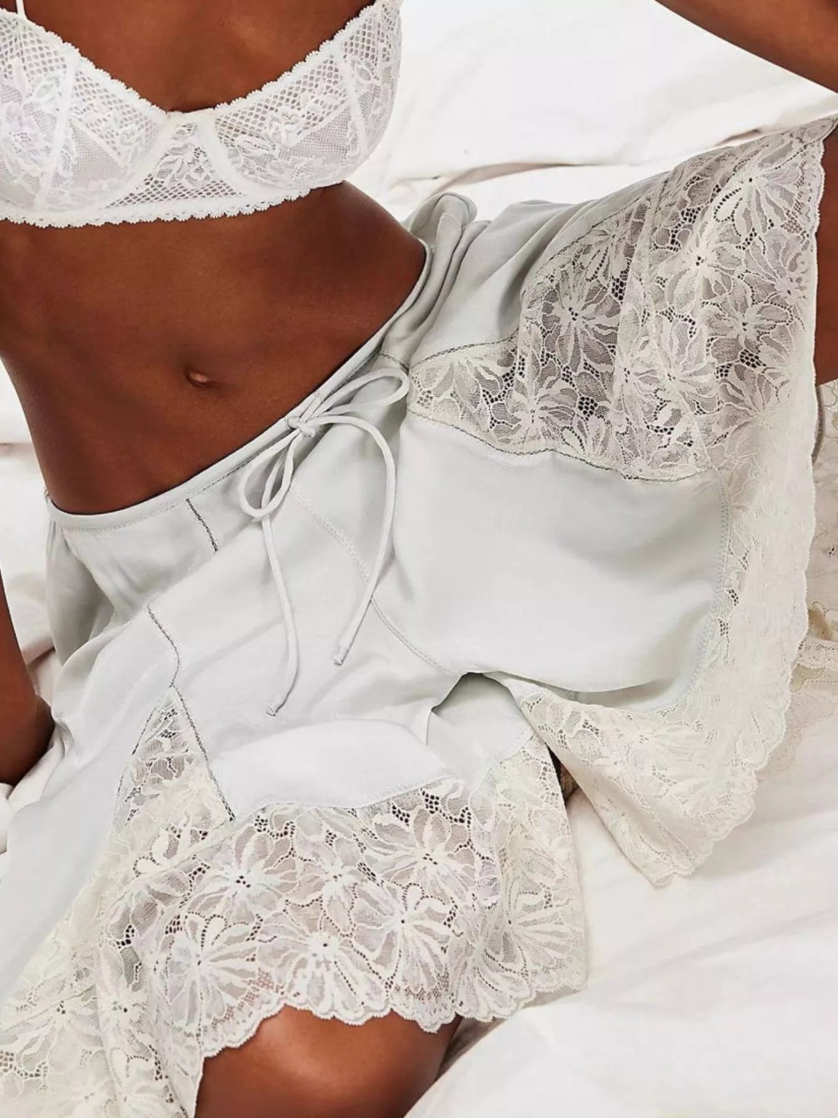 Hazel Blues® |  Lace Detail Shorts