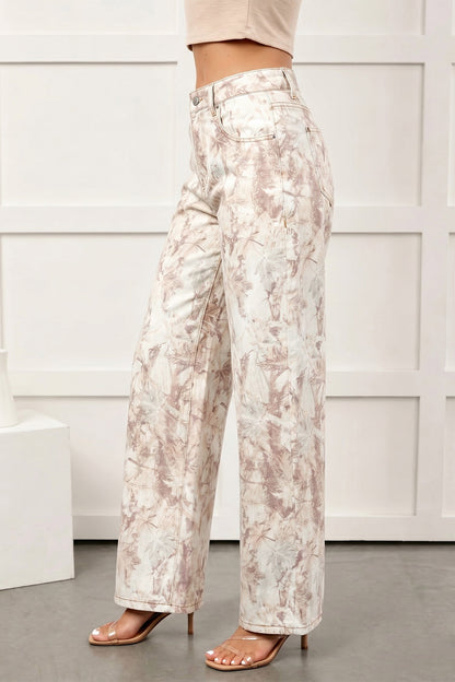 Hazel Blues® |  Camo Cutie Jeans | Camo Denim Wide Leg Jeans