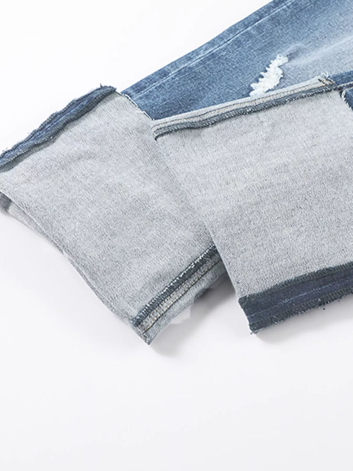 Hazel Blues® |  High Waist Distressed Straight Leg Jeans