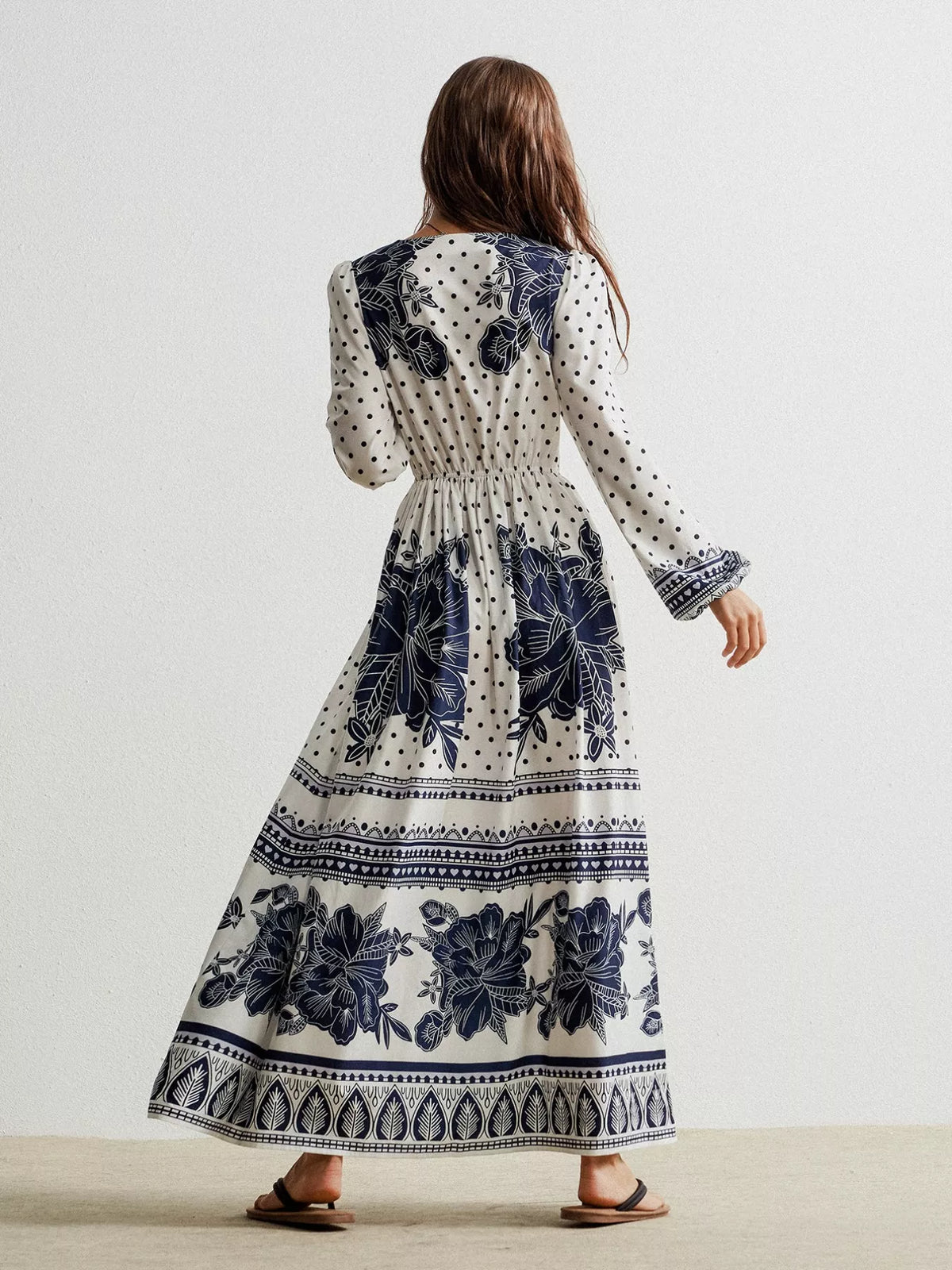 Hazel Blues® |  Floral Print Long Sleeve Maxi Dress