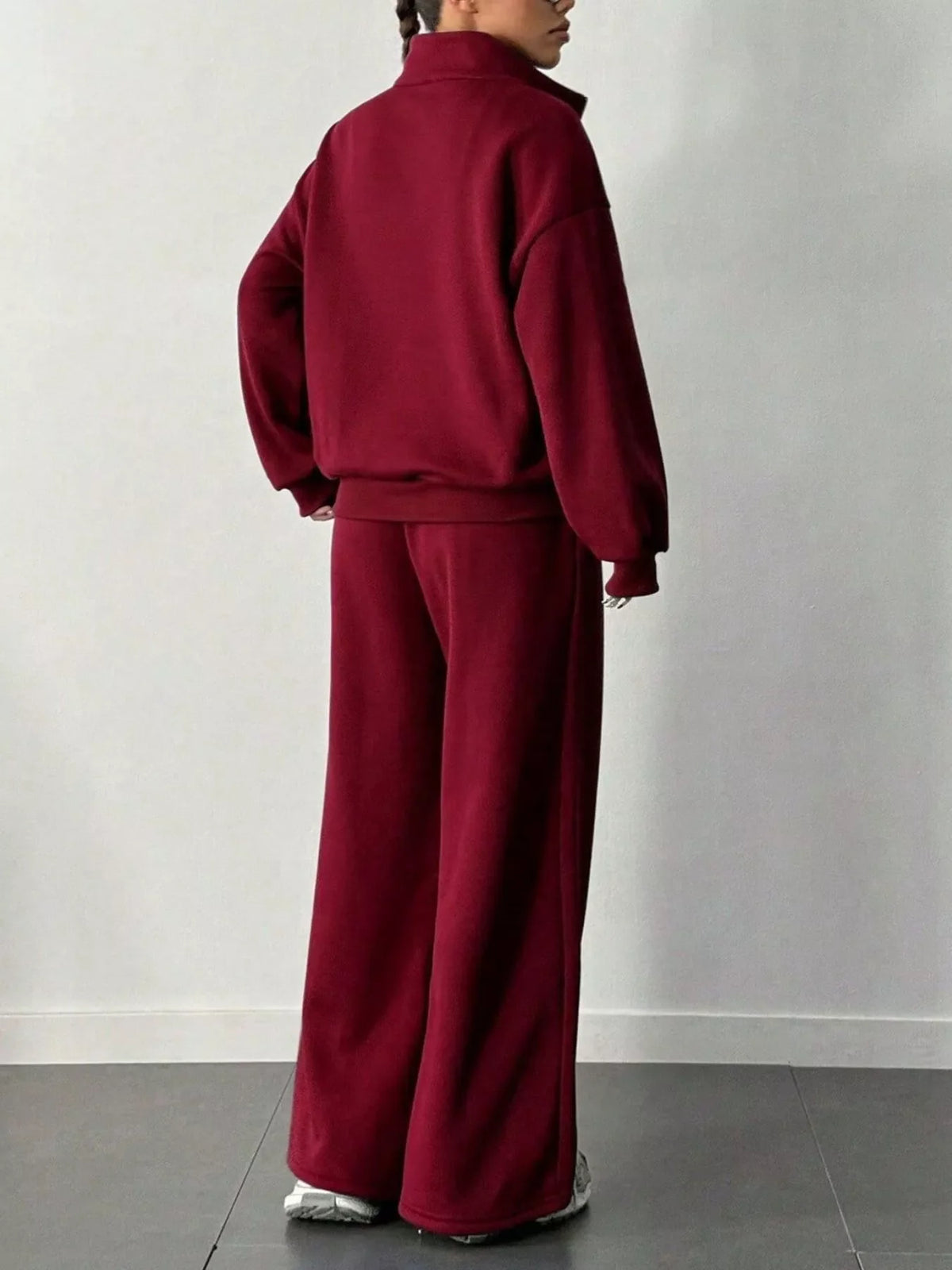 Hazel Blues® |  Half-Zip Long Sleeve Sweatshirt and Pants Set