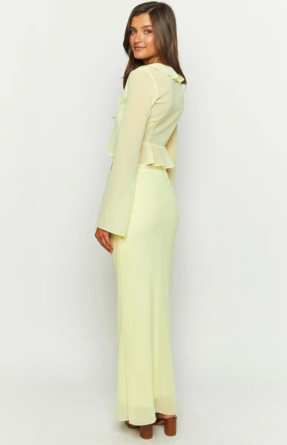 Rarmi Yellow Maxi Skirt