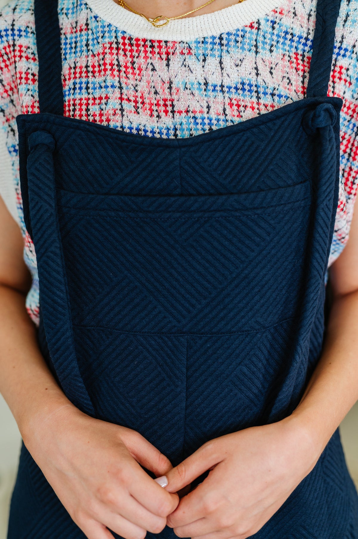 Hazel Blues® |  Suit Yourself Adjustable Strap Jumpsuit in Navy