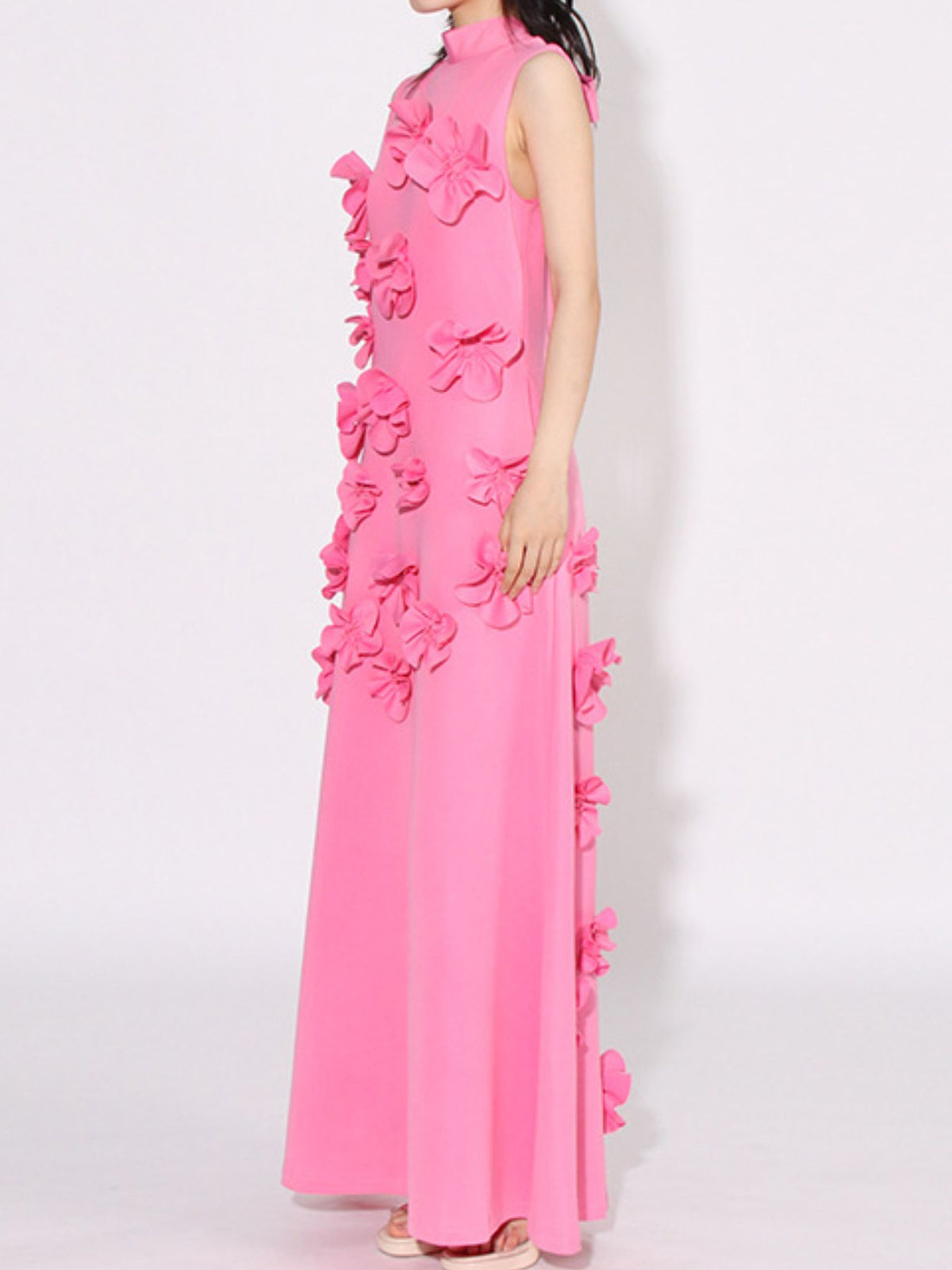 Hazel Blues® |  Floral Applique Sleeveless Maxi Dress