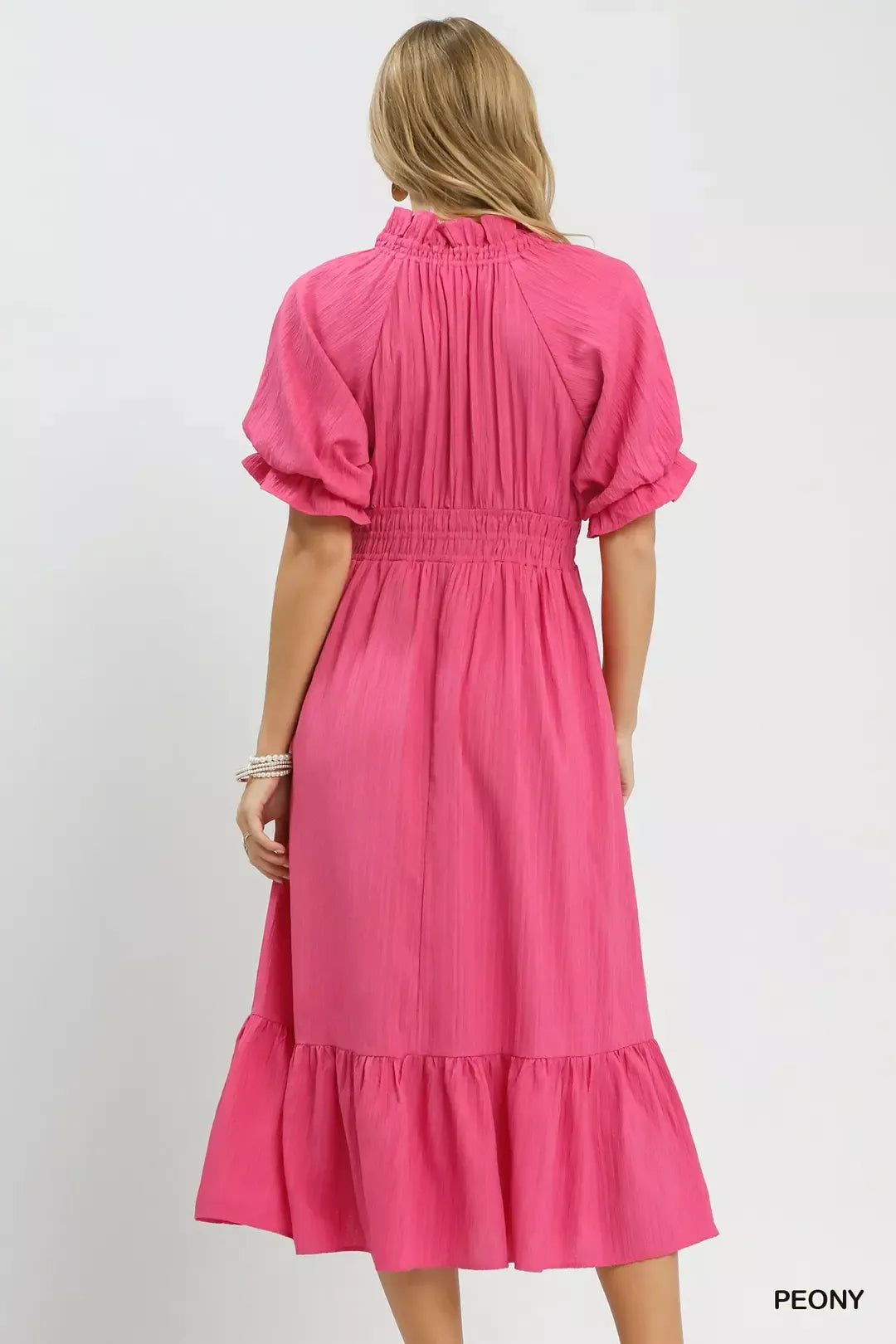 Hazel Blues® |  Umgee Ruffle V-Neck Midi Dress