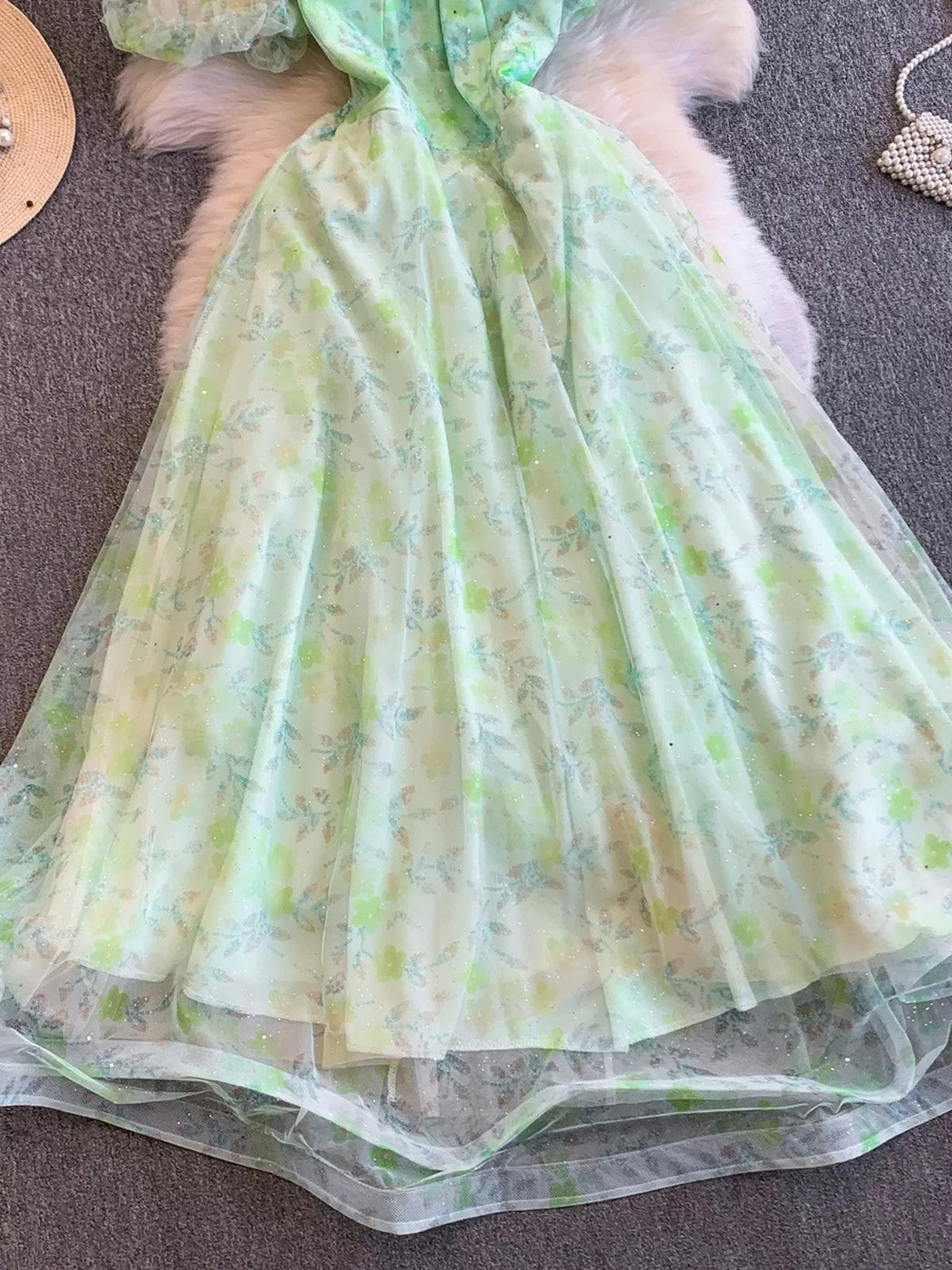 Hazel Blues® |  Sweetheart Neck Puff Sleeve Dress