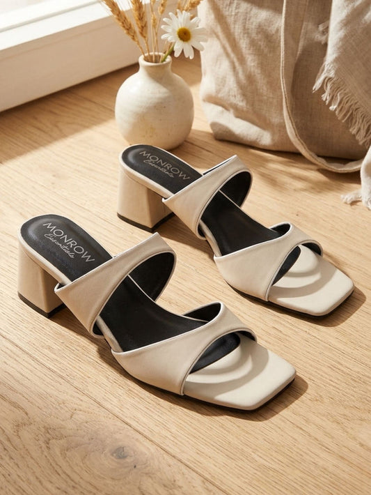 Alvina Cream Block Heels