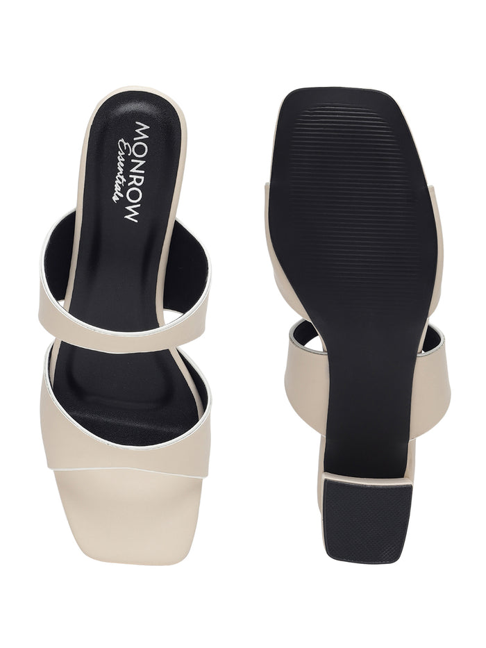 Alvina Cream Block Heels