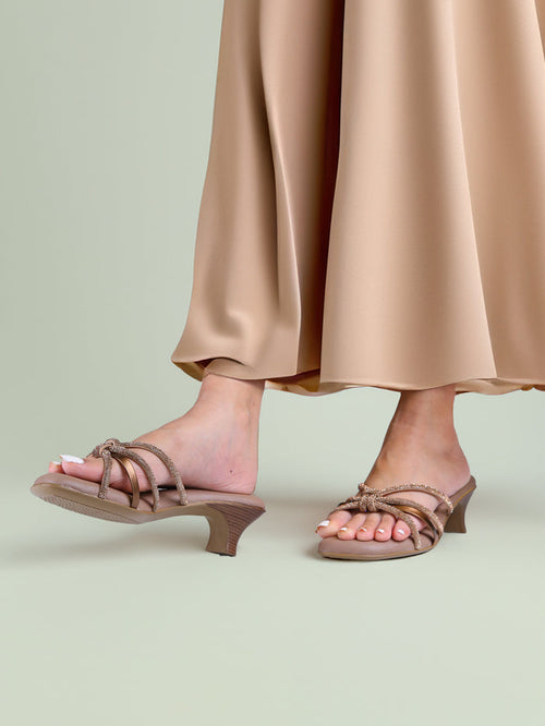 Andie Bronze Kitten Heels