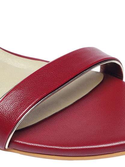 Annie Maroon Kitten Heels