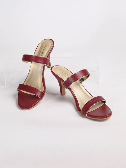 Annie Maroon Kitten Heels