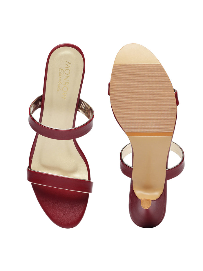 Annie Maroon Kitten Heels