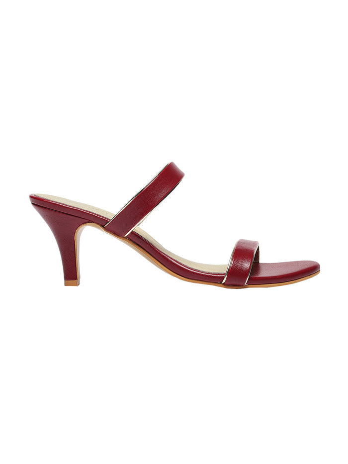 Annie Maroon Kitten Heels