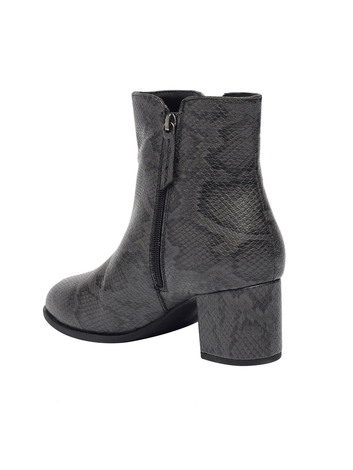 Ariel Black Block Heel Boots