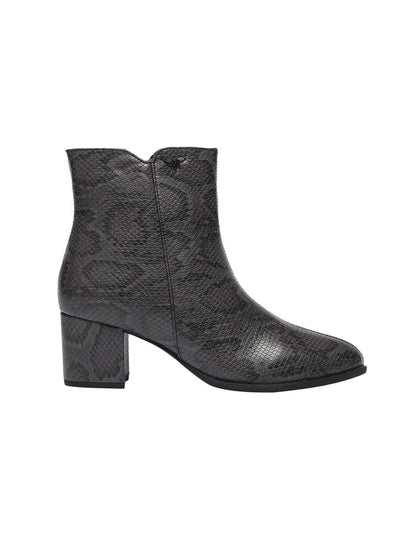 Ariel Black Block Heel Boots