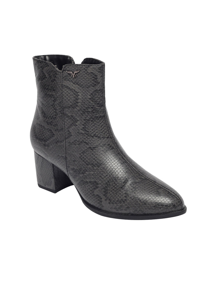 Ariel Black Block Heel Boots